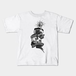 Time Petals - B&W Kids T-Shirt